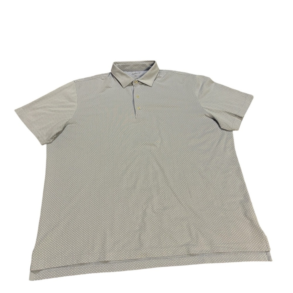 johnnie-O Beige Microdot Polo Shirt